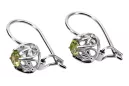 Silver 925 peridot earrings vec145s Vintage