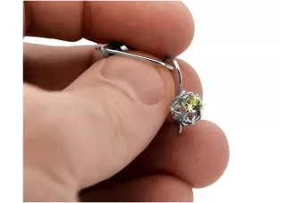 Silver 925 peridot earrings vec145s Vintage