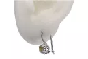 Silver 925 peridot earrings vec145s Vintage