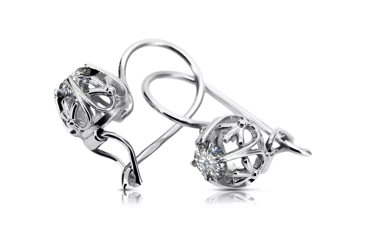 Silver 925 zircon earrings vec145s Vintage