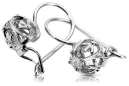 Silver 925 zircon earrings vec145s Vintage