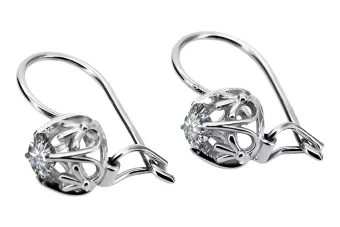 Silver 925 zircon earrings vec145s Vintage