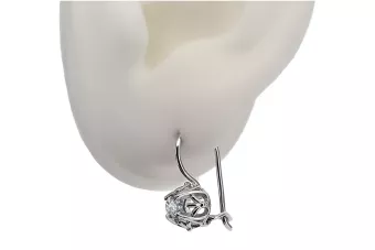 Silver 925 zircon earrings vec145s Vintage