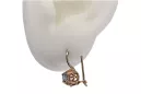 Silver rose gold plated 925 aquamarine earrings vec145rp Vintage