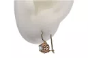 Silver rose gold plated 925 zircon earrings vec145rp Vintage