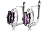 Silver 925 amethyst earrings vec141s Vintage