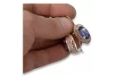 Rose pink 14k 585 gold alexandrite earrings vec023 Vintage Russian Soviet style