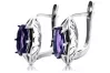 Vintage 925 Silver alexandrite earrings vec141s Russian Soviet style
