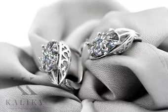 Винтаж 925 сребърни цирконови обеци vec141s руски съветски стил