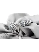Vintage 925 Silver zircon earrings vec141s Russian Soviet style