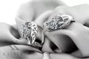 Vintage 925 Silver zircon earrings vec141s Russian Soviet style
