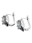 Vintage 925 Silver zircon earrings vec141s Russian Soviet style