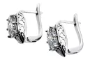 Vintage 925 Silver zircon earrings vec141s Russian Soviet style