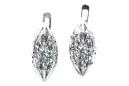 Vintage 925 Silver zircon earrings vec141s Russian Soviet style