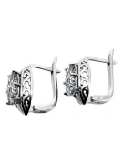 Vintage 925 Silver zircon earrings vec141s Russian Soviet style