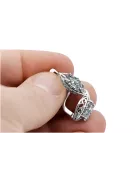 Vintage 925 Silver zircon earrings vec141s Russian Soviet style