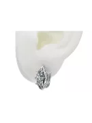 Vintage 925 Silver zircon earrings vec141s Russian Soviet style