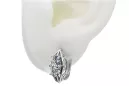 Vintage 925 Silver zircon earrings vec141s Russian Soviet style