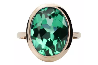 Russian Soviet rose 14k 585 gold Alexandrite Ruby Emerald Sapphire Zircon ring  vrc014