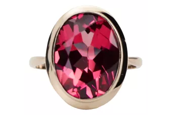 Ruso soviético rosa 14k 585 oro Alexandrite Ruby Esmeralda zafiro anillo Zircon vrc014