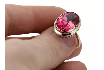 Russische sowjetische Rose 14k 585 Gold Alexandrit Rubin Smaragd Saphir Zirkon Ring vrc014