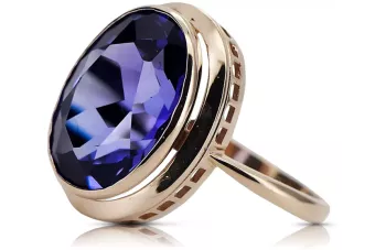 Розовое 14k золото 585 Sapphire кольцо vrc285