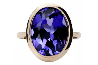 Russian Soviet rose 14k 585 gold Alexandrite Ruby Emerald Sapphire Zircon ring  vrc014