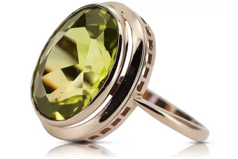 Ruso soviético rosa 14k 585 oro Alexandrite Ruby Esmeralda zafiro anillo Zircon vrc014
