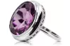 Silver 925 Amethyst ring vrc285s Vintage Russian Soviet style