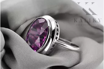 Російська радянська троянда 14k 585 з чорнінням Олексієм Рубі Емеральдом Сапфірським кільцем vrc014