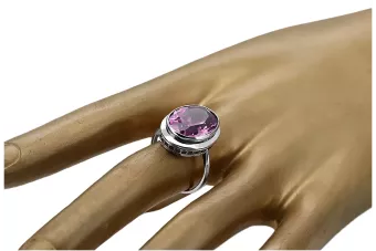 Russian Soviet rose 14k 585 gold Alexandrite Ruby Emerald Sapphire Zircon ring  vrc014