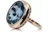 Vintage rose pink 14k gold 585 Aquamarine ring vrc285 Vintage Russian Soviet style