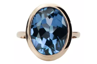 Руски съветски роза 14k 585 злато Александрит Рубин Изумруд Сапфир Циркон пръстен vrc014