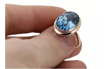 Russian Soviet rose 14k 585 gold Alexandrite Ruby Emerald Sapphire Zircon ring  vrc014