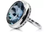 Silver 925 Aquamarine ring vrc285s Vintage Russian Soviet style