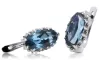 Silver 925 Vintage aquamarine earrings vec174s