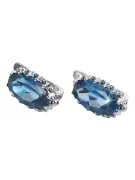 Boucles d'oreilles vintage aigue-marine argent 925 vec174s