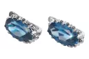 Silver 925 Vintage aquamarine earrings vec174s