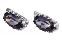 Срібні 925 проби Вінтажні сережки з олександритом vec174s
