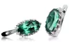 Silver 925 Vintage emerald earrings vec174s