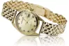 Жълт 14k 585 златен Дамски ръчен часовник Geneve lw020ydyz&lbw004y