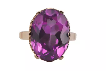 Russian Soviet rose 14k 585 gold Alexandrite Ruby Emerald Sapphire Zircon ring  vrc189