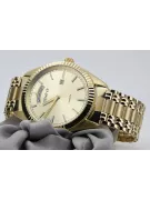 Złoty zegarek męski 14k 585 Geneve mw008ydy&mba012yo