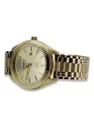 Złoty zegarek męski 14k 585 Geneve mw008ydy&mba012yo