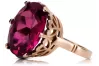 Rose 14k pink gold 585 ruby ring vrc130 Vintage