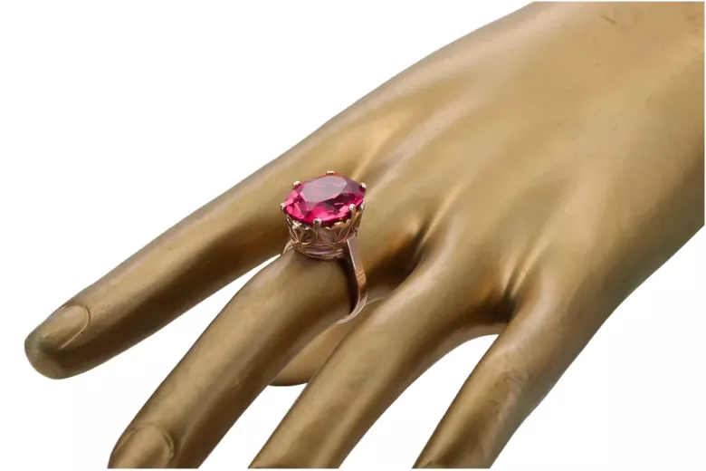 Russische Sowjetrose 14k 585 gold Alexandrite Ruby Emerald Saphir Zircon Ring vrc189