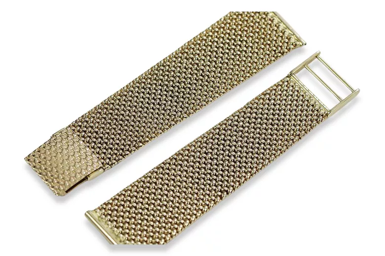 Montre Tissot Geneve pour homme en or jaune 14 carats, bracelet 18 mm mbw021y