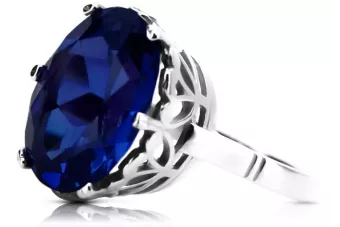 Silver Russian 925 Ring s VRC130S vinobraní Sapphire