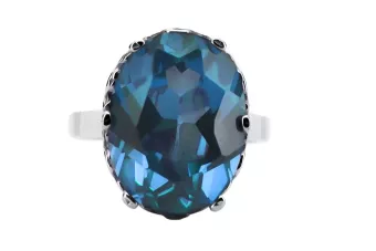 Ασημένιο δαχτυλίδι Ρωσικό 925 με Aquamarine vrc130s Βίντεζ