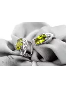 Vintage 925 Silver peridot earrings vec141s Russian Soviet style